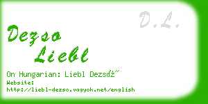 dezso liebl business card